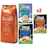 Кофе зерно и 6 пакетиков каш 